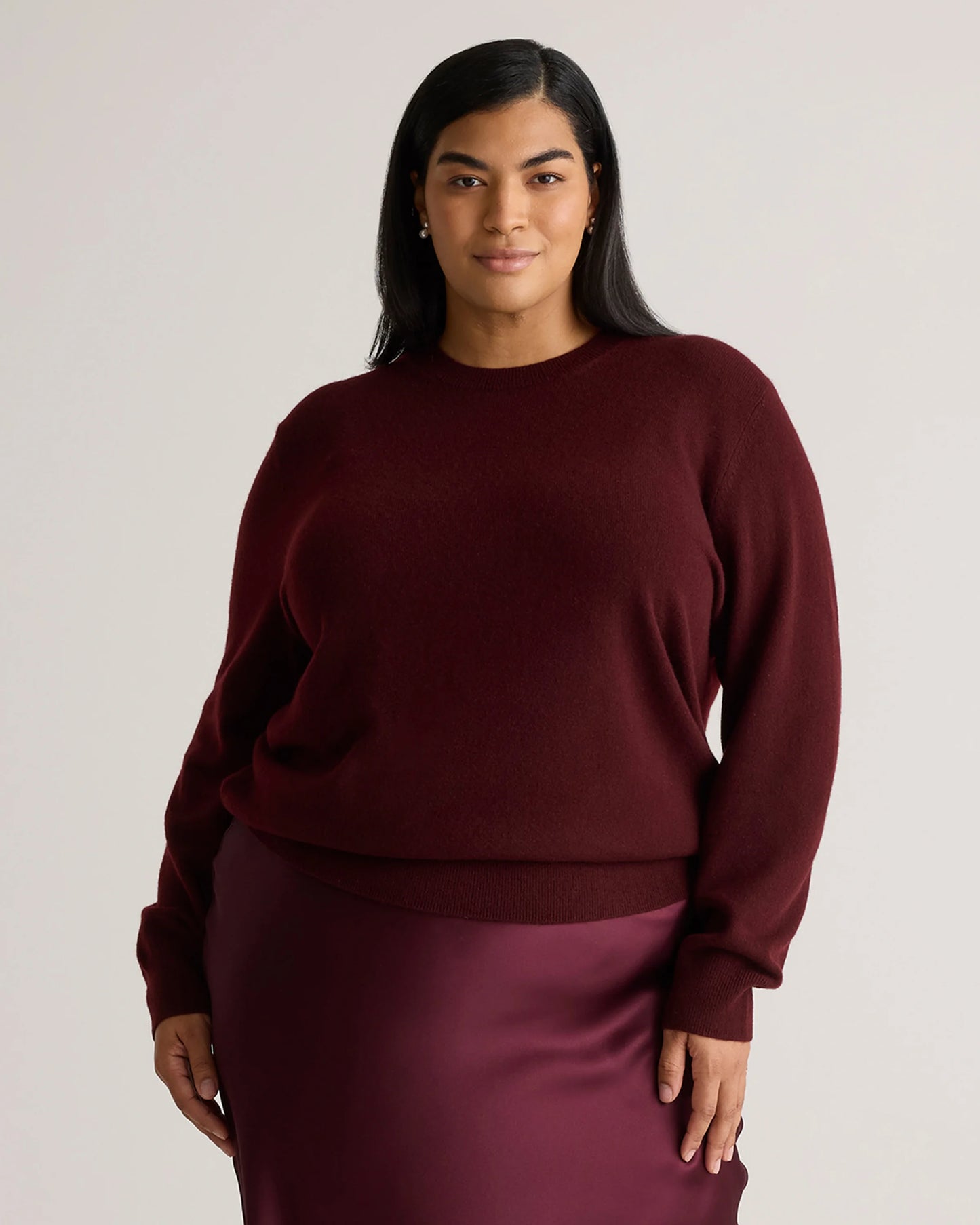 Mongolian Cashmere Crewneck Sweater - 1X / Pale Custard Yellow
