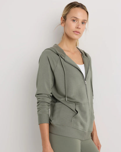 SuperSoft Fleece Full-Zip Hoodie - XS / Smoked Thyme Green