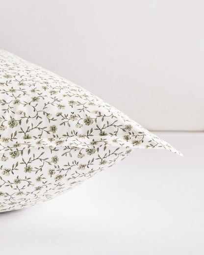 Organic Crisp Percale Floral Euro Sham - Euro / Toffee Florette