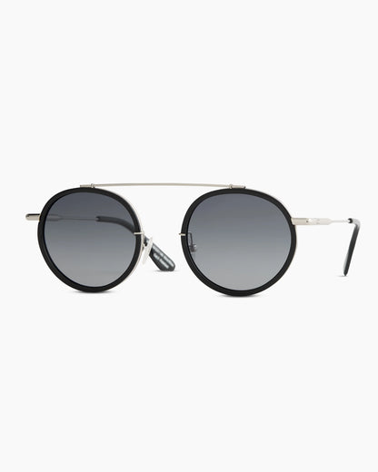 Miami Polarized Stainless Steel Sunglasses - Standard / Gold/Clear with Green gradient lens