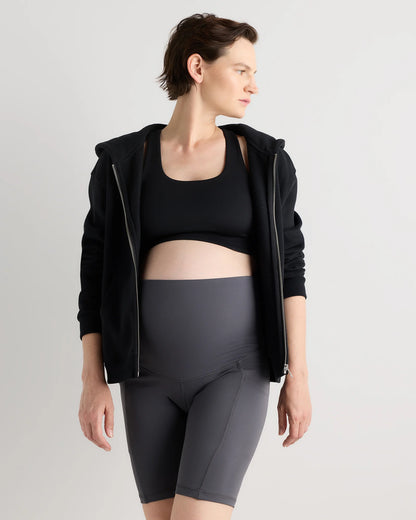 Ultra-Form Maternity Pocket Bike Short 9" - XS / Dark Coal