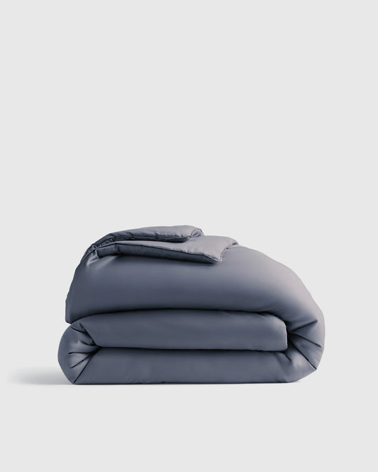 Organic Cotton Sateen Comforter - Twin / Mineral