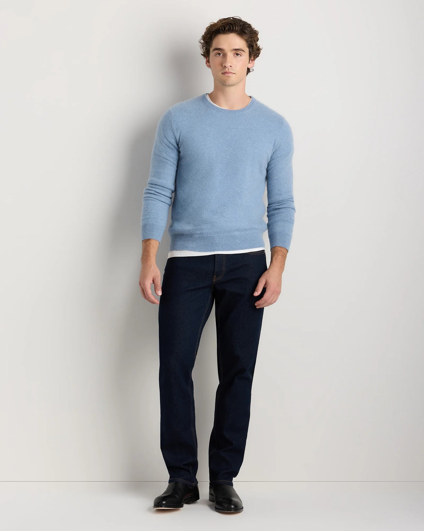 Mongolian Cashmere Crewneck Sweater - XS / Black