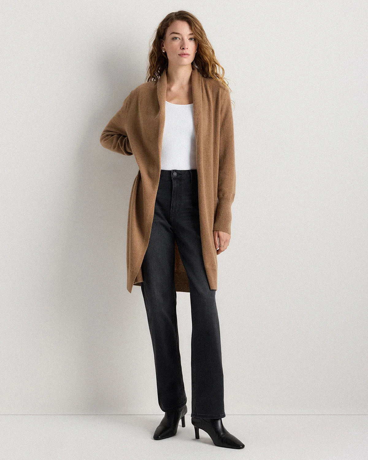 Mongolian Cashmere Duster Cardigan Sweater - XS / Oatmeal