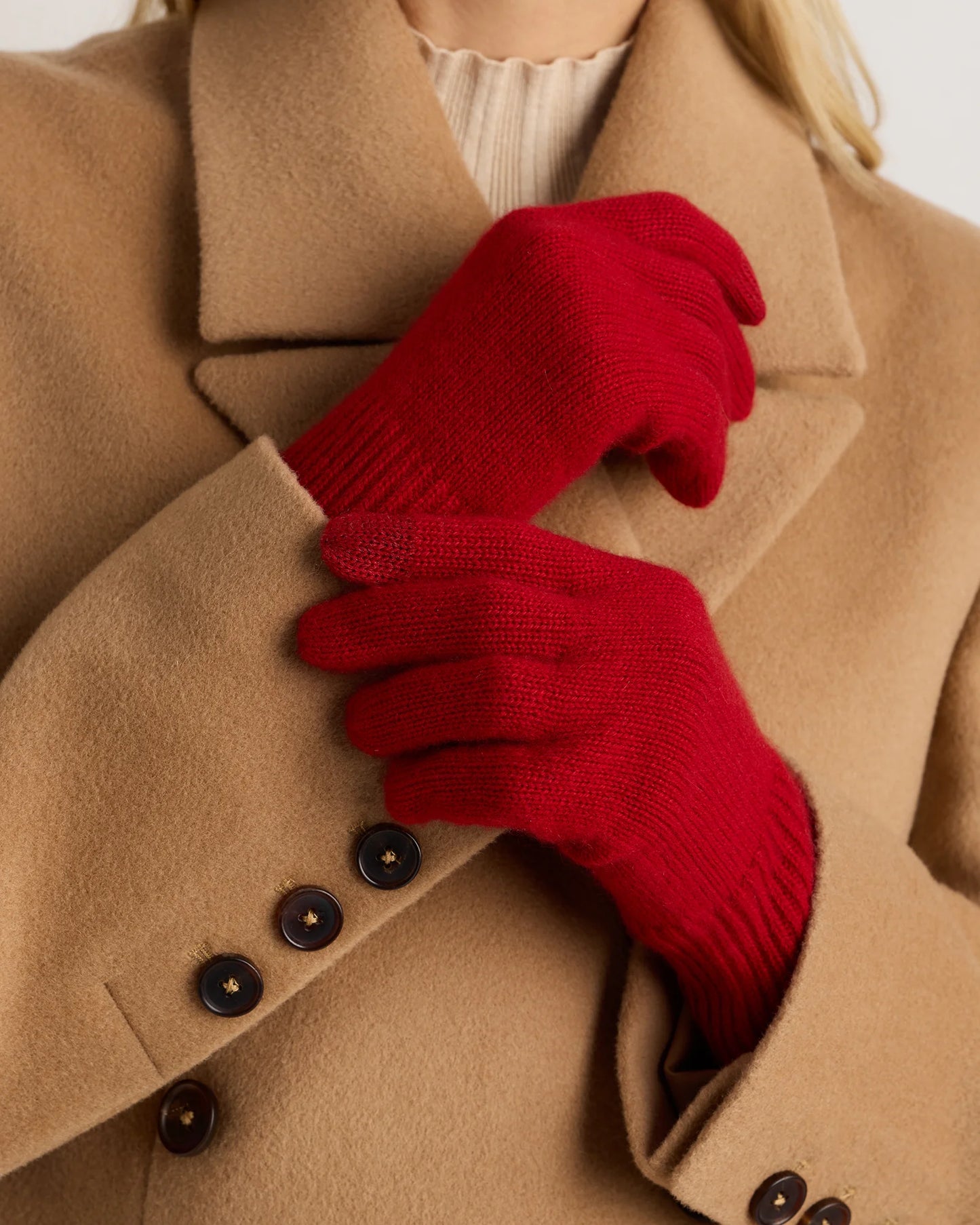 Mongolian Cashmere Gloves - One Size / True Navy