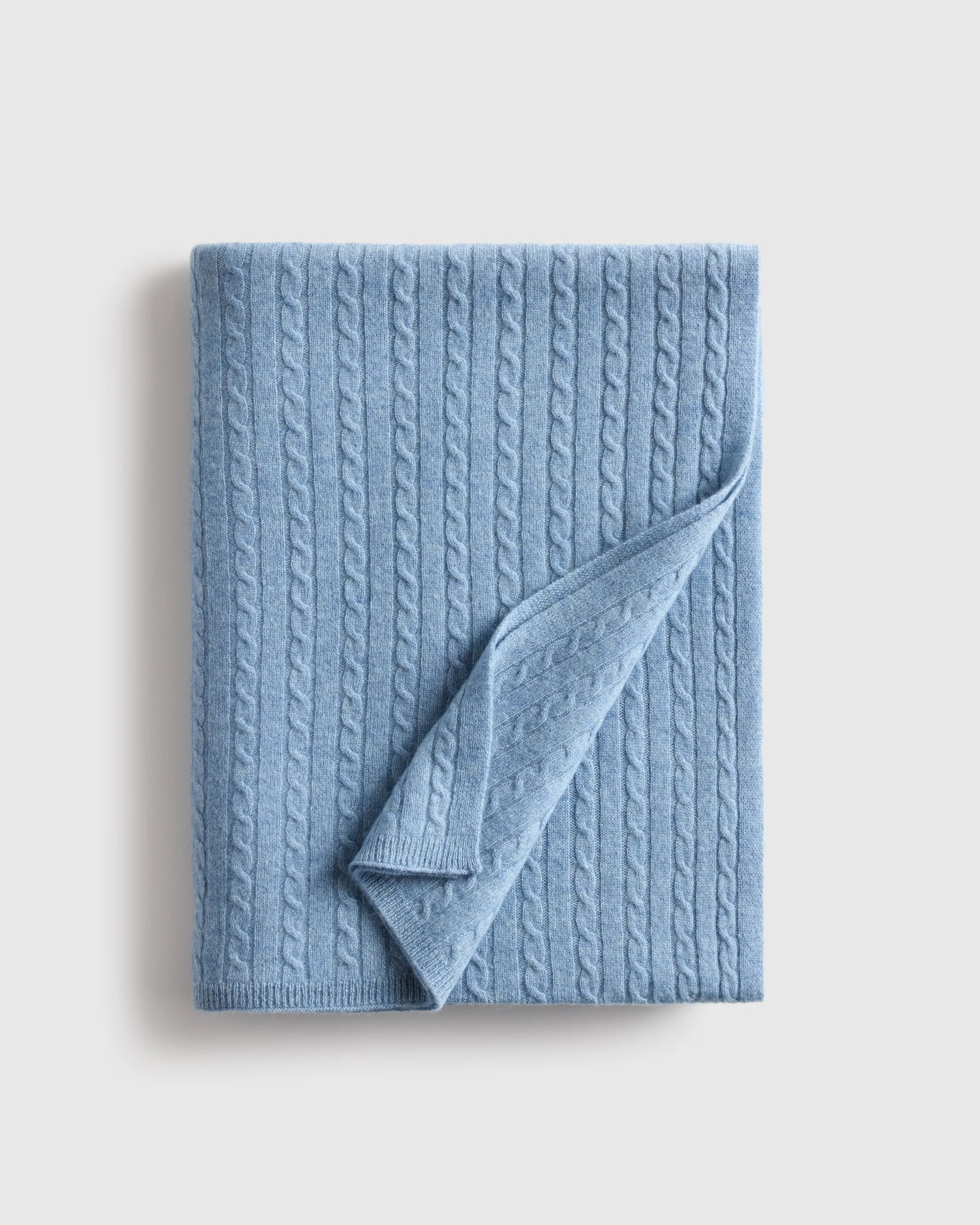 Cable Knit Cashmere Throw - 50x70 / Limoncello