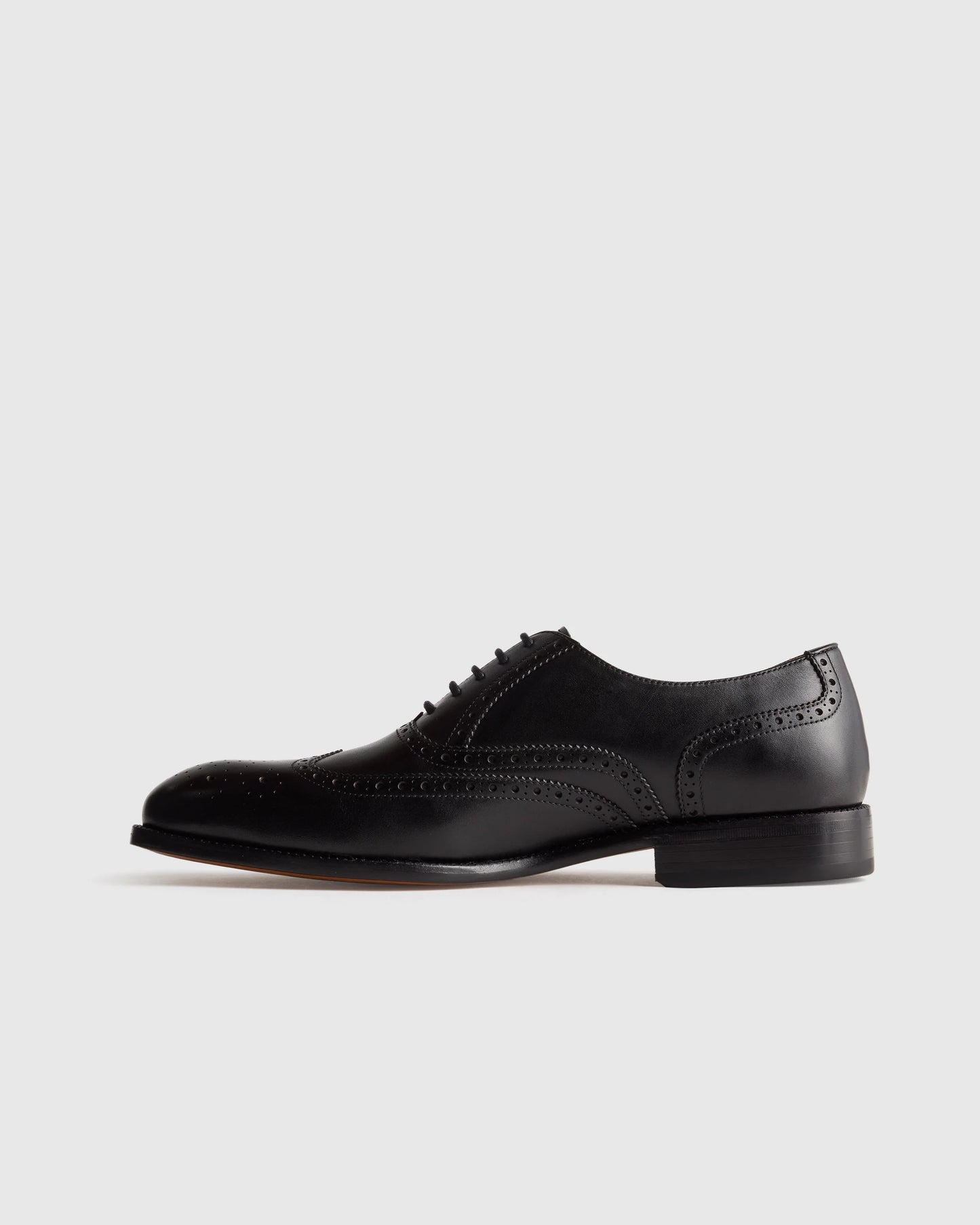 Italian Leather Wingtip Oxford - 7 / Cognac