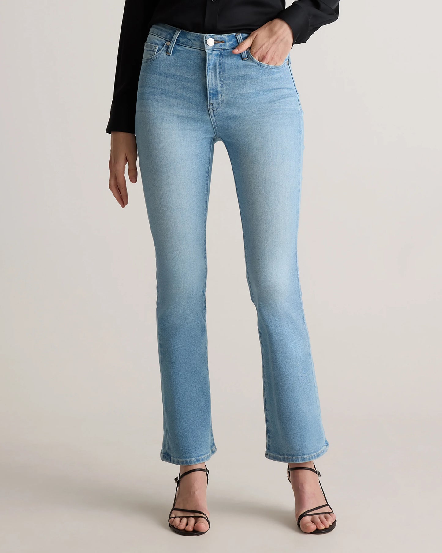 Bella Stretch Kick Flare Jeans - 24 / Deep Rinse