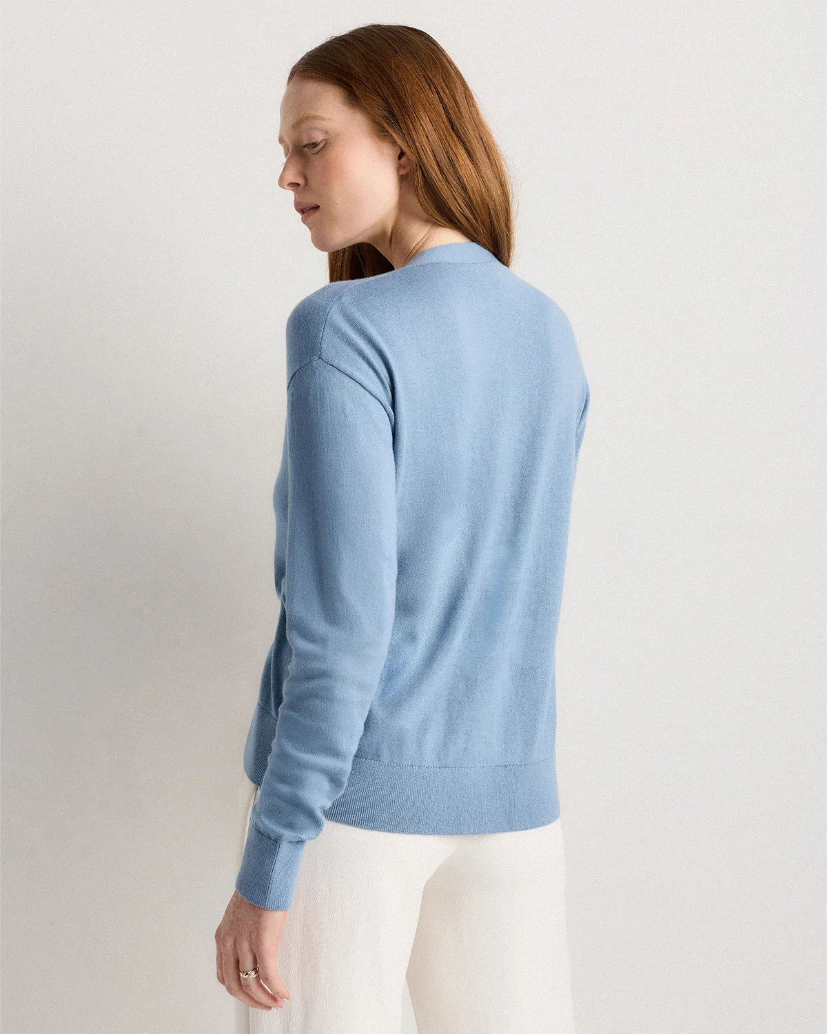 Lightweight Cotton Cashmere Cardigan - XS / Heather Oatmeal