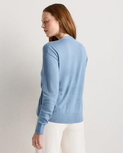 Lightweight Cotton Cashmere Cardigan - XS / Heather Oatmeal