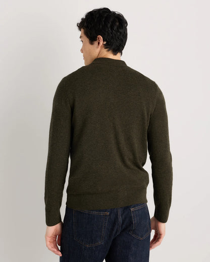 Mongolian Cashmere Polo Sweater - S / True Navy