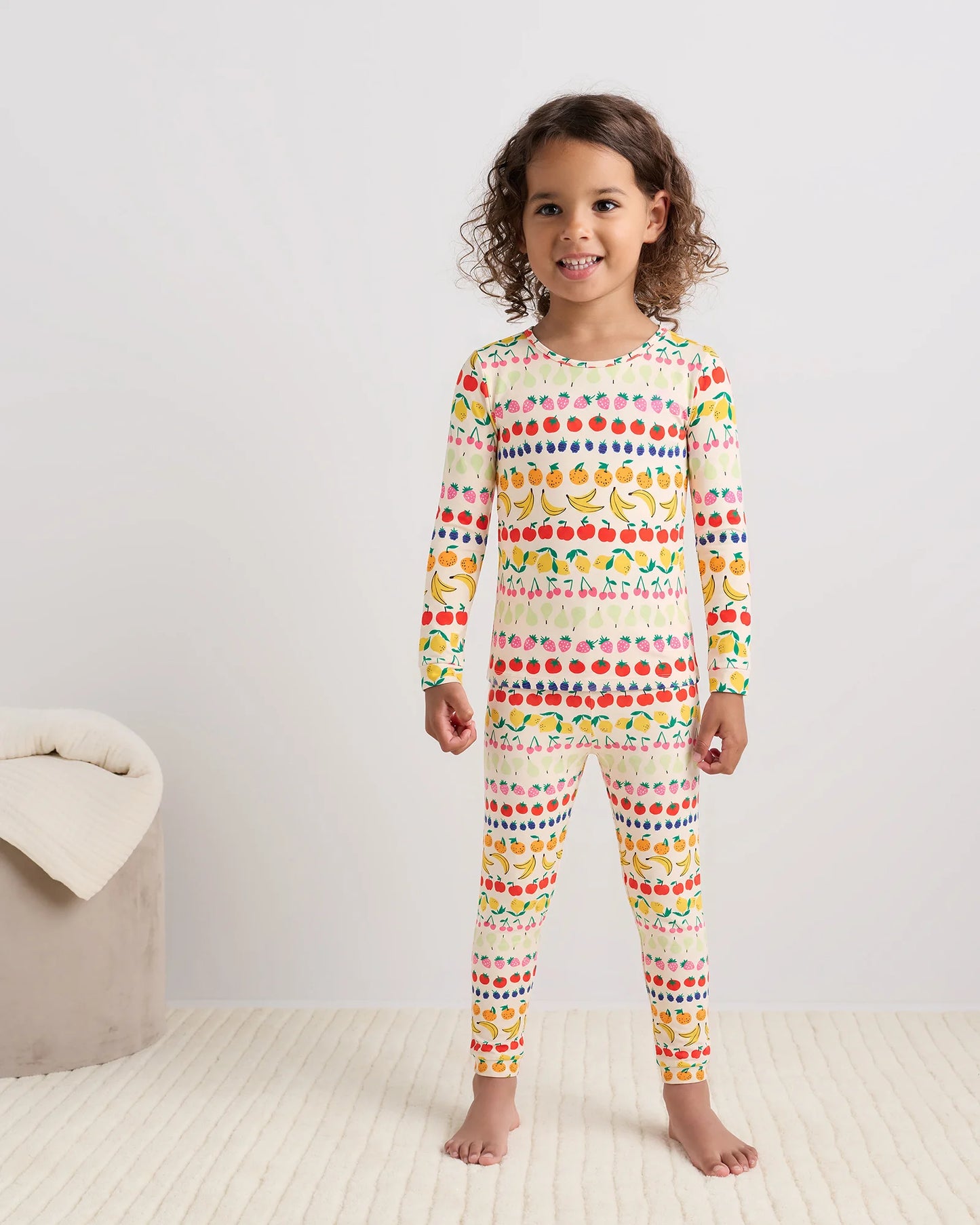 Bamboo Long Sleeve and Pant Pajama Set - 2T / Wildflower Dreams
