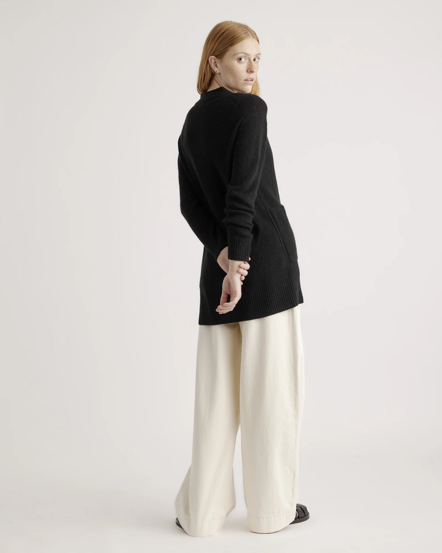 Baby Alpaca-Wool Oversized Cardigan - XS / Black