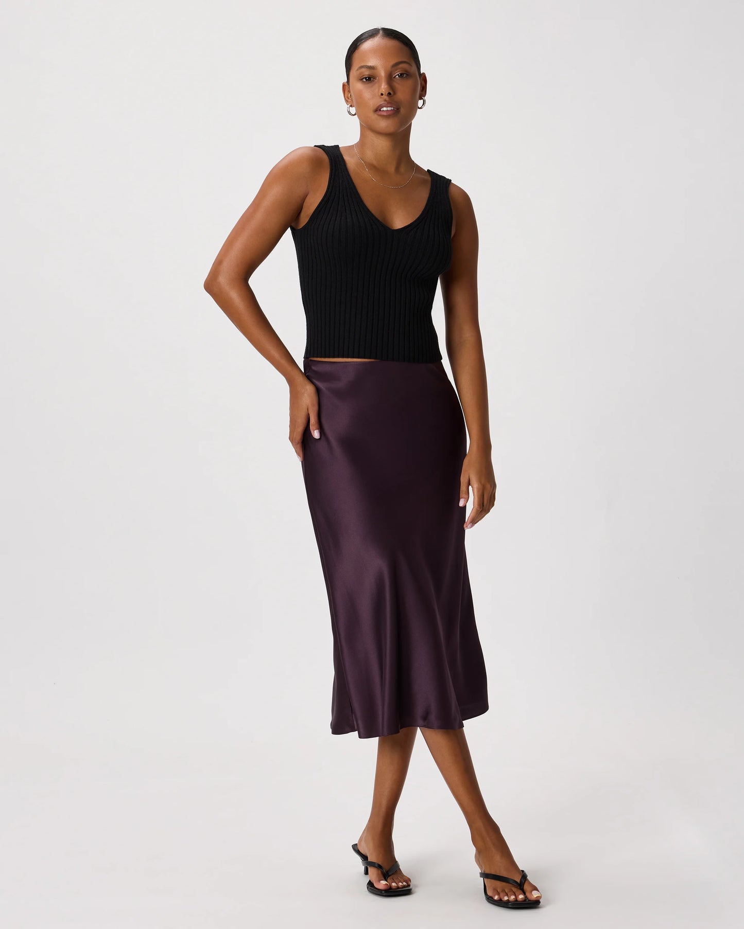 100% Washable Silk Skirt - XS / Champagne
