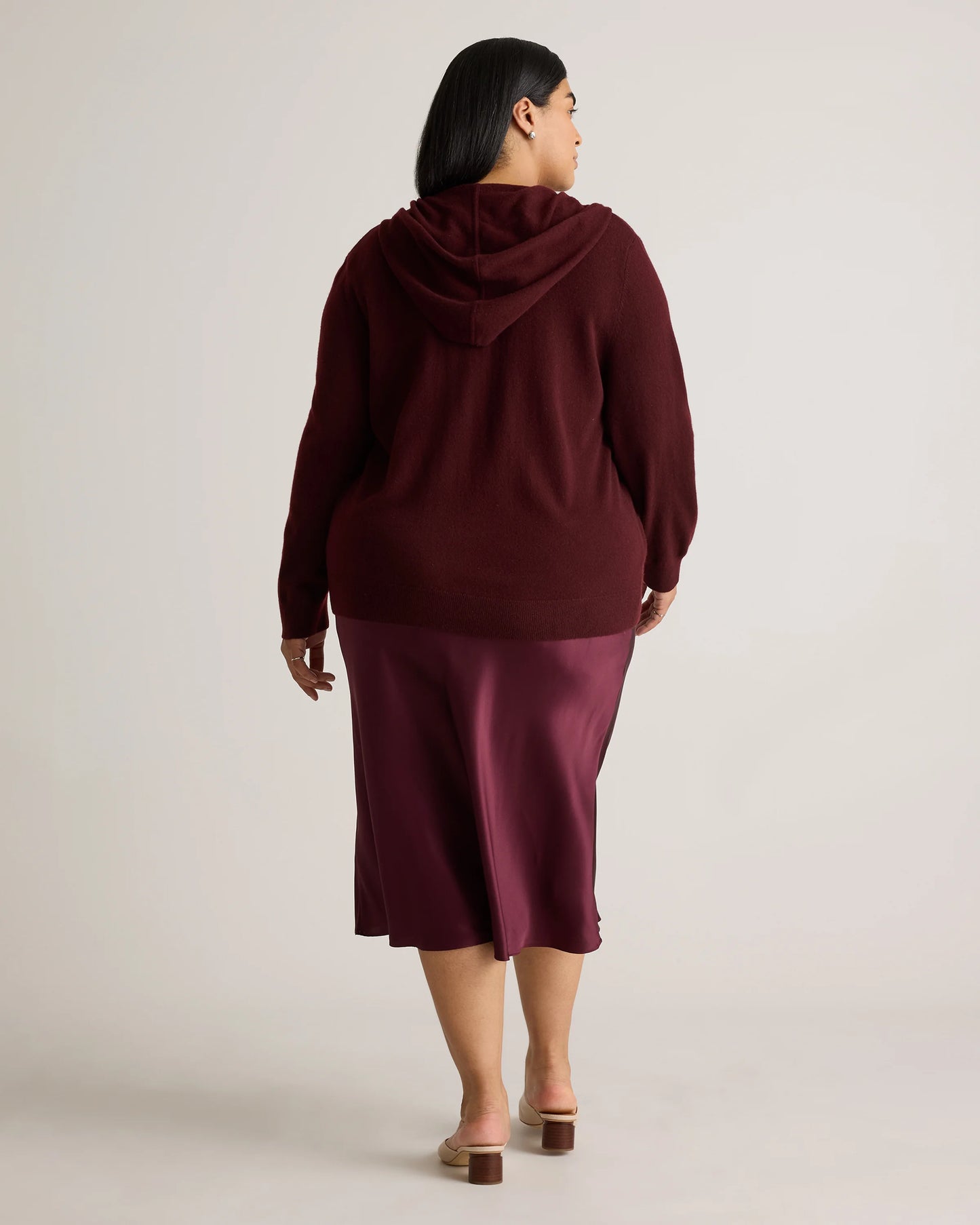 Mongolian Cashmere Full-Zip Hoodie - 1X / True Navy