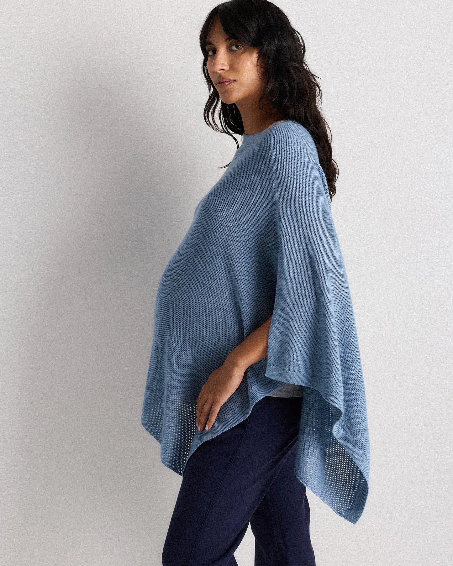 Lightweight Cotton Cashmere Nursing Shawl - One Size / Pale Custard Yellow
