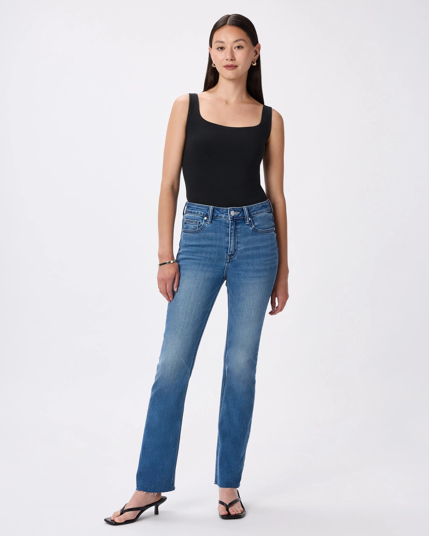 Bella Stretch Kick Flare Jeans - 24 / Deep Rinse