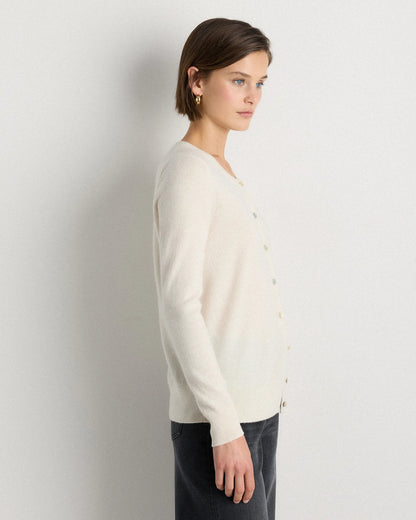 Mongolian Cashmere Cardigan Sweater - XS / Black
