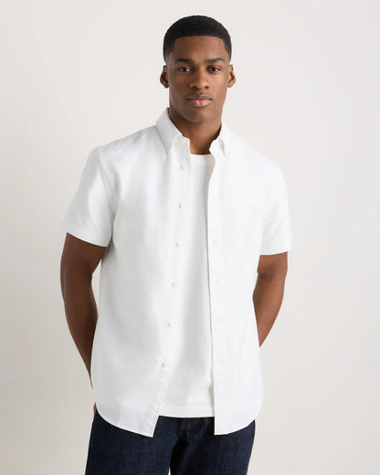 100% Organic Cotton Short Sleeve Oxford Shirt - S / Dark Coal