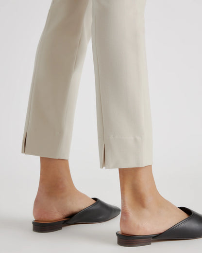 Ultra-Stretch Ponte Pintuck Ankle Pants - XS / Black
