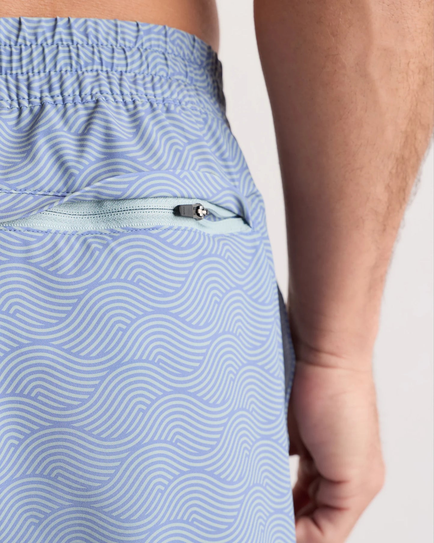 Italian Swim Trunks - 9" - S / Navy Palms