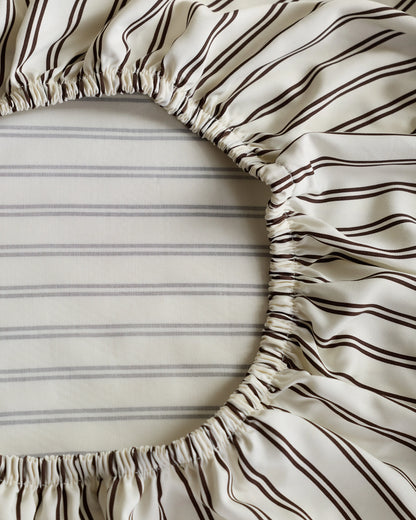 Bamboo Stripe Deluxe Bedding Bundle - Twin / Double Stripe Espresso
