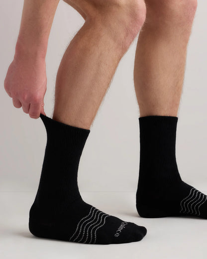 Everyday Cotton Targeted Stretch Crew Socks (4-Pack) - S / White