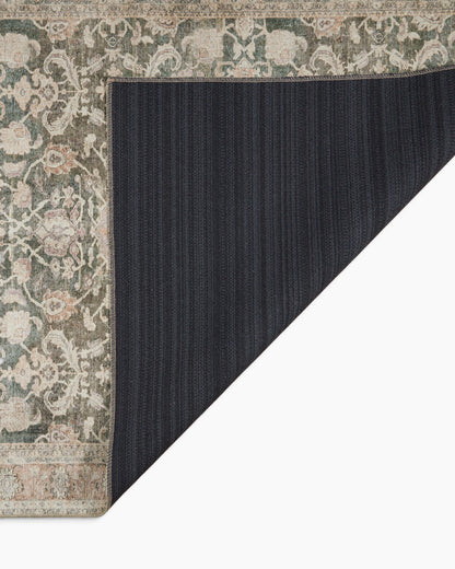 Verne Washable Rug - 3'9" x 5'6" / Green