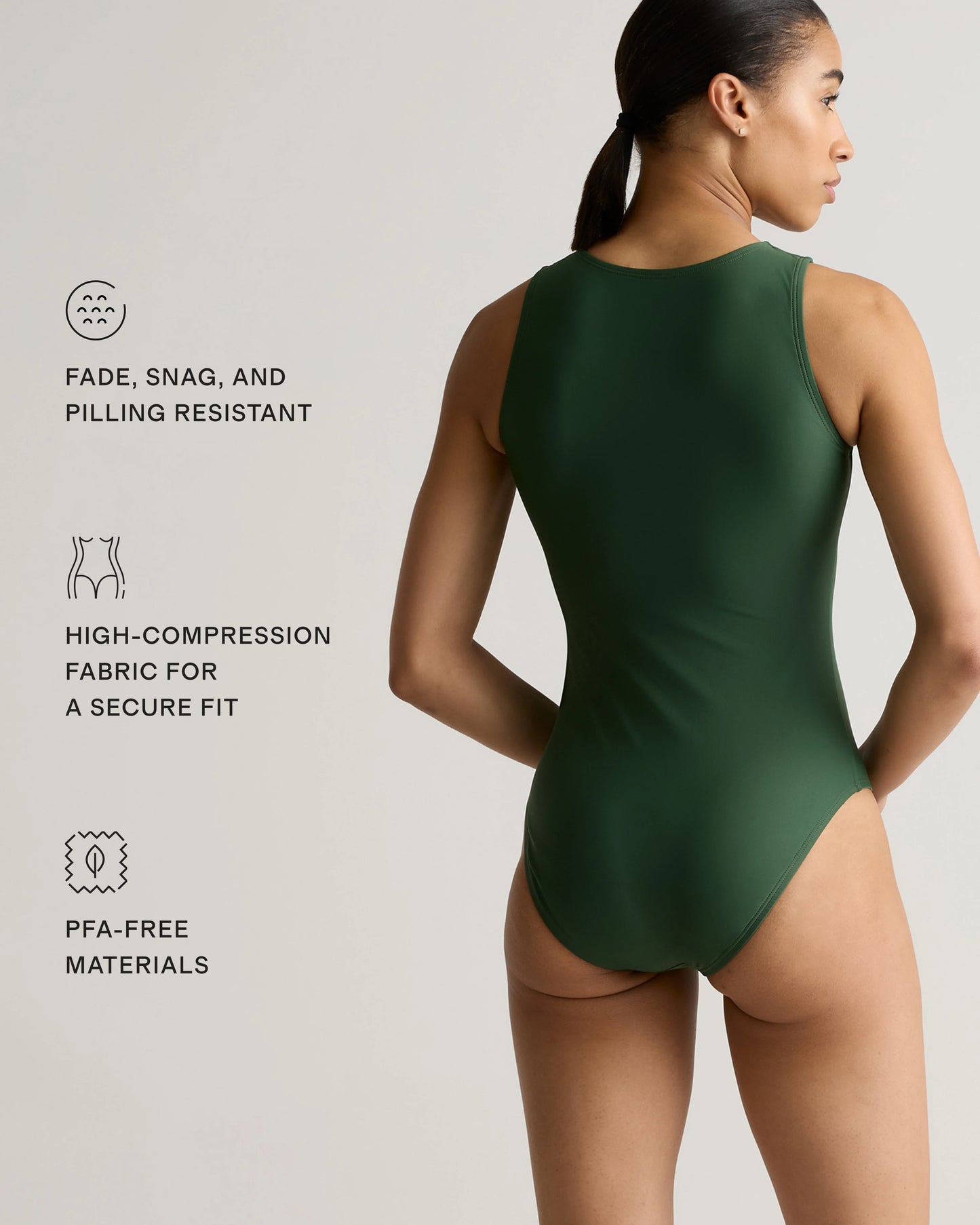 Italian Zip-Front One-Piece Swimsuit - XS / Lagoon Teal Blue