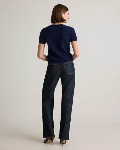 Mongolian Cashmere Tee - XS / Pale Custard Yellow