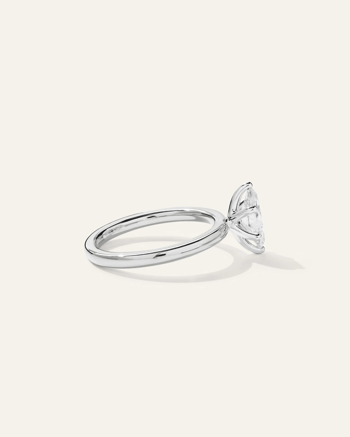 Lab Grown Diamond Marquise Comfort Fit Engagement Ring - 1ct - 4 / Yellow Gold
