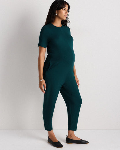 Bamboo Jersey Maternity Everyday Jumpsuit - XS / Deep Navy
