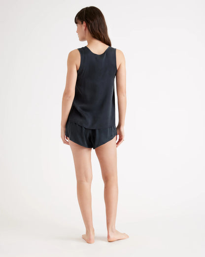 100% Washable Silk Pajama Tank - XS / Indigo