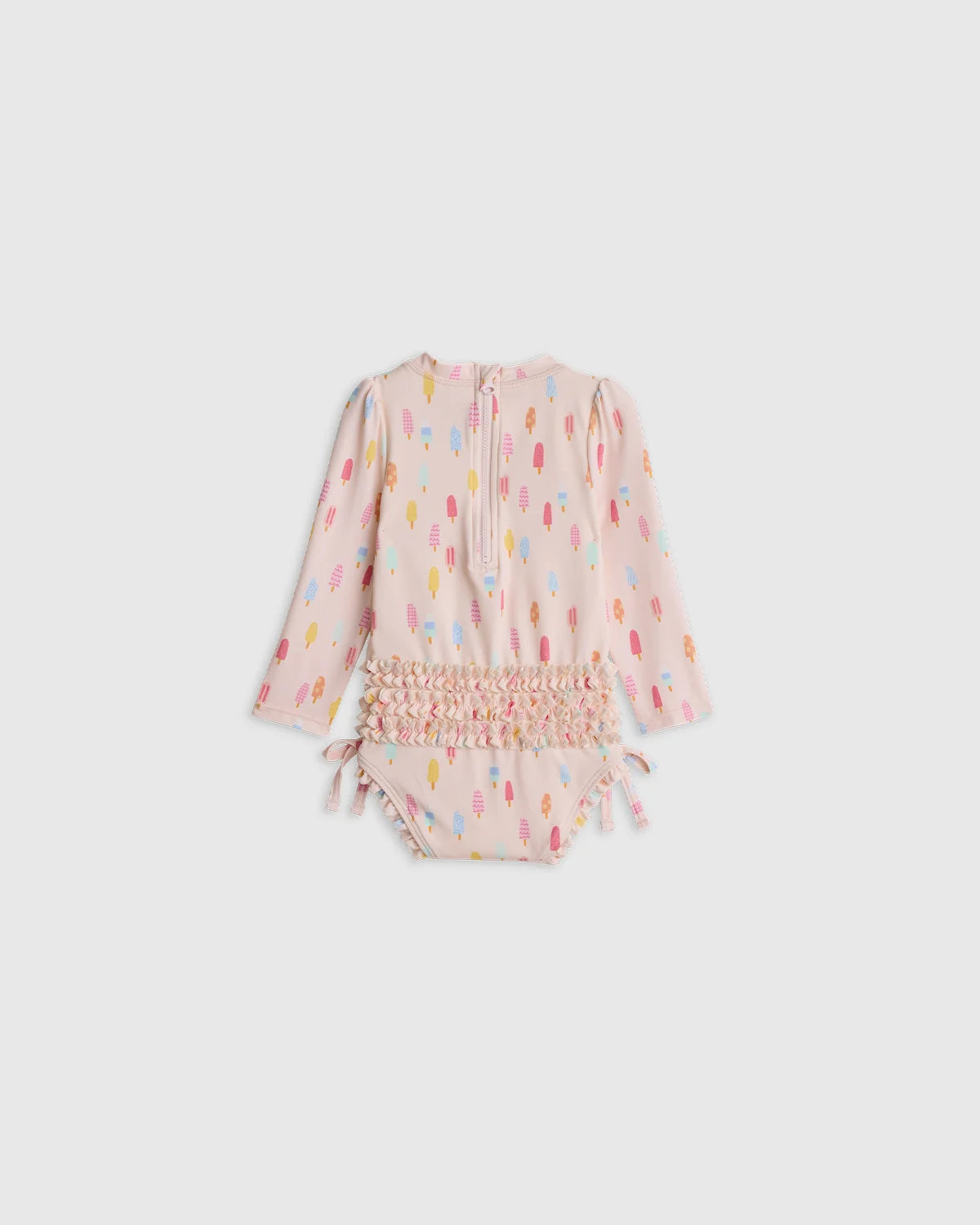 Long Sleeve Tie One-Piece Swimsuit - 0-3M / Soft Ditsy Floral