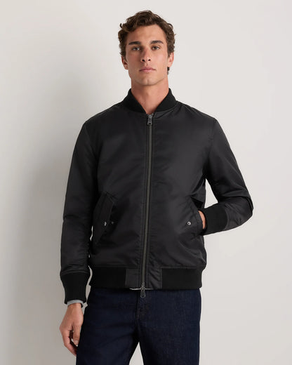 Flight Nylon Bomber Jacket - S / Navy