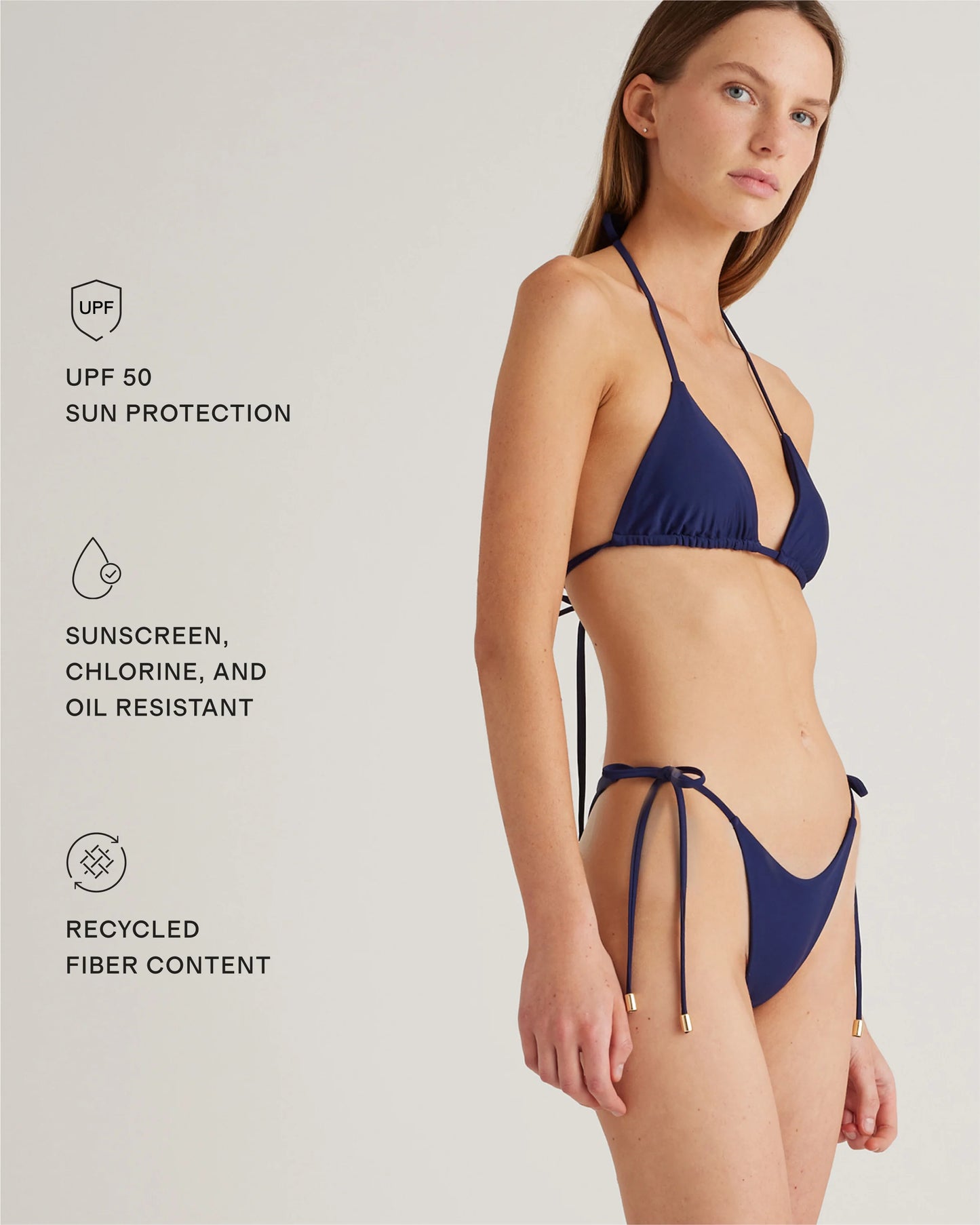 Italian Triangle Bikini Top - XS / Electric Blue Floral
