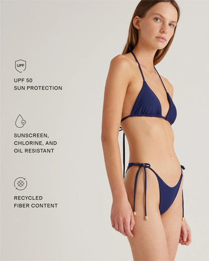 Italian Triangle Bikini Top - XS / Electric Blue Floral