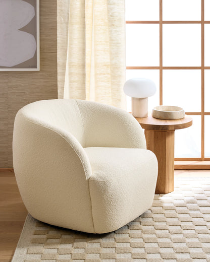 Performance Boucle Swivel Chair - One Size / Mocha Fog
