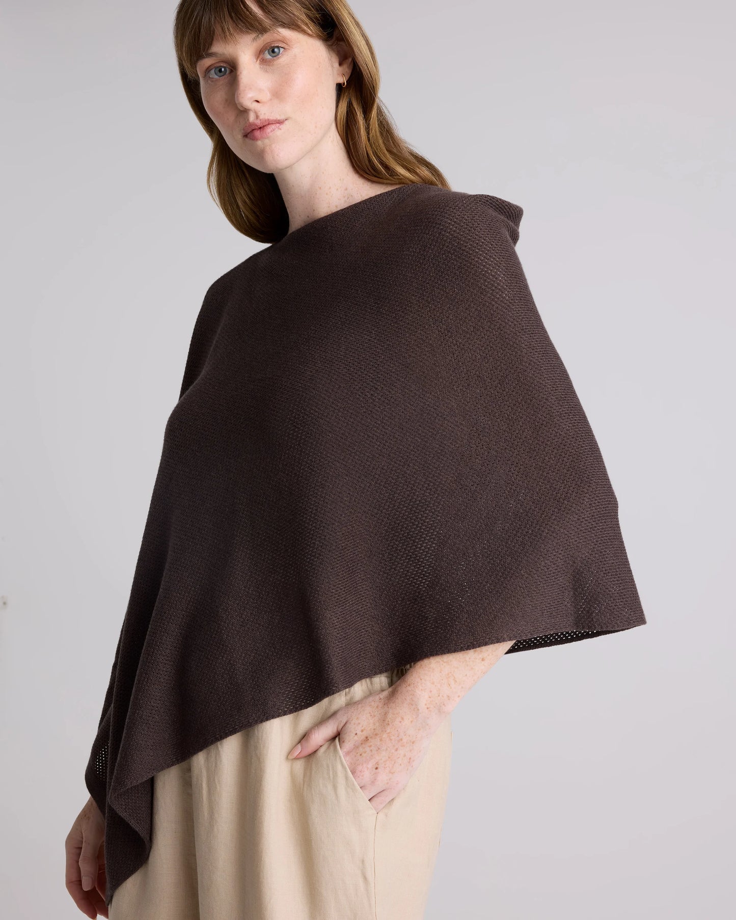 Lightweight Cotton Cashmere Nursing Shawl - One Size / Pale Custard Yellow