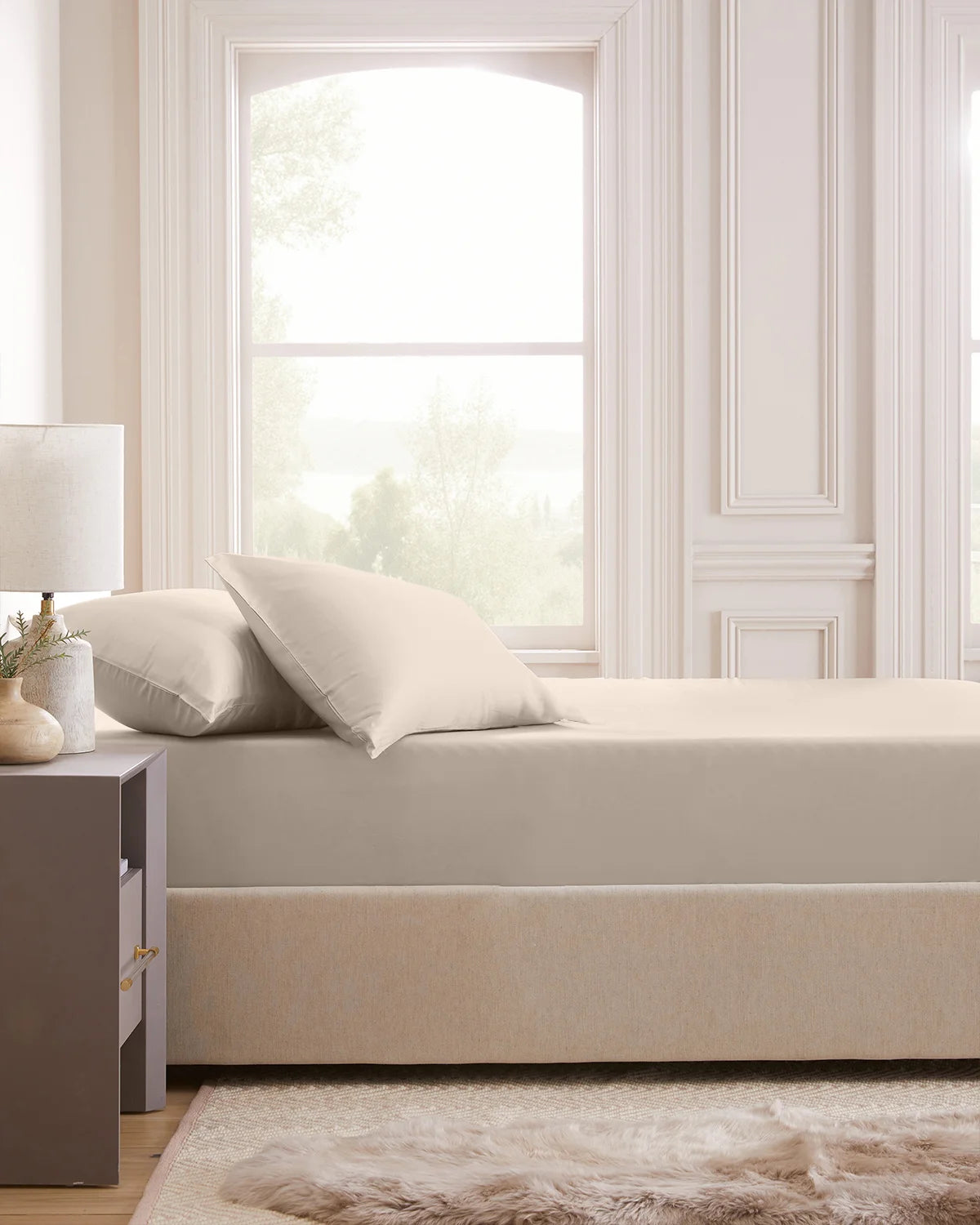Bamboo Fitted Sheet Set - Twin / Sand