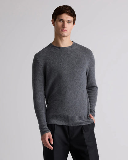 Luxe Baby Cashmere Crewneck Sweater - S / Heather Pewter