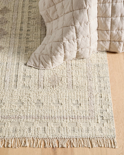 Lima Handwoven Wool Rug - 3'6" x 5'6" / Ivory