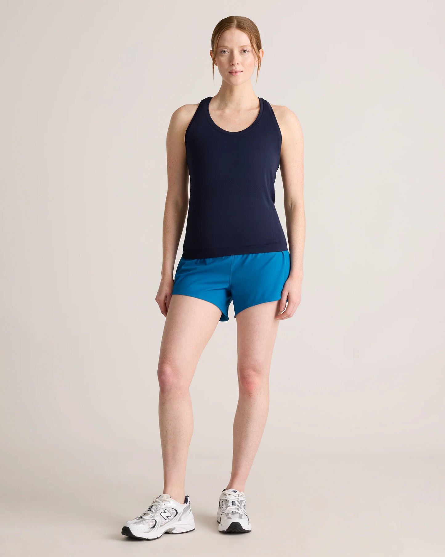 Seamless Waist-Length Racerback Tank - XS / Deep Navy