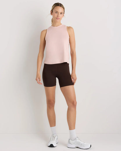 Flowknit Breeze High-Neck Tank - XS / Heather Deep Navy
