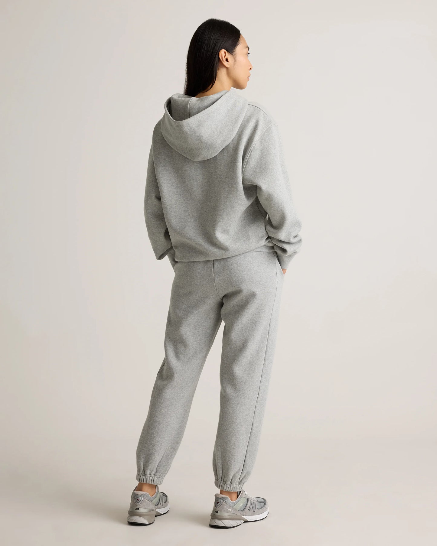 Organic Heavyweight Fleece Boyfriend Hoodie - XS / Heather Grey