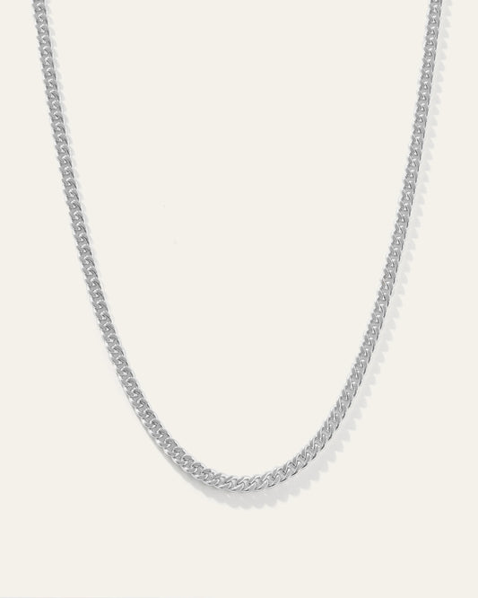 Cuban Curb Chain Necklace - 20" / Sterling Silver