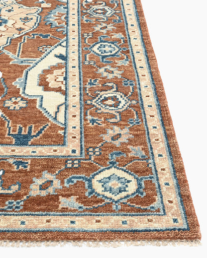 Calypso Hand-Knotted Wool Rug - 3' x 5' / Rust