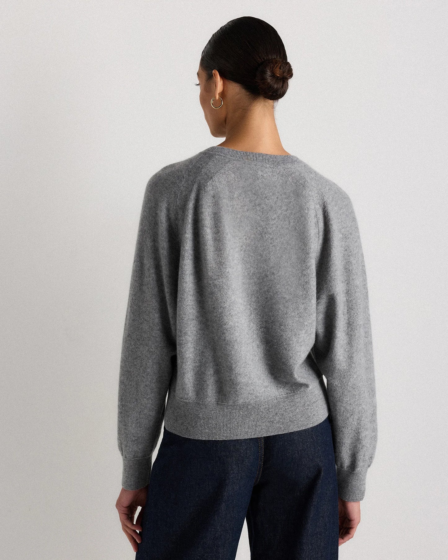 Mongolian Cashmere Dolman Sleeve Henley Sweater - XS / Oatmeal