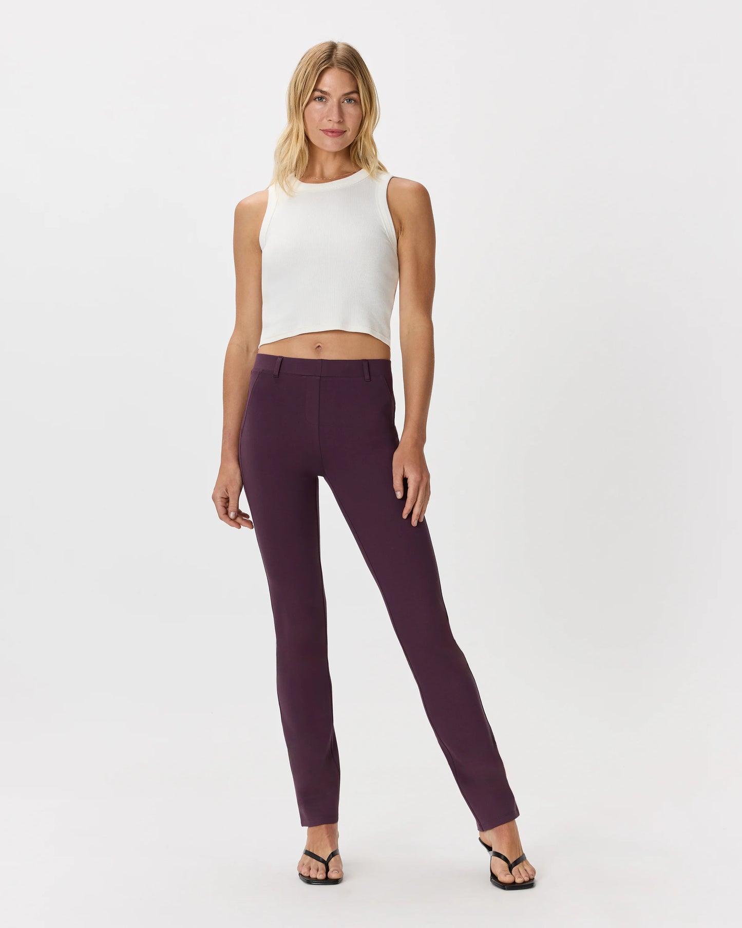Ultra-Stretch Ponte Straight Leg Pants - XS / Morel Grey