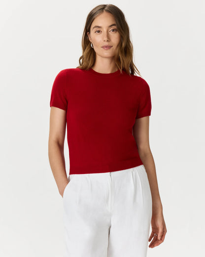 Mongolian Cashmere Tee - XS / Pale Custard Yellow